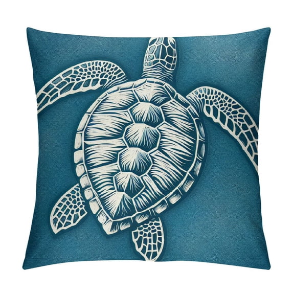 COMIO Coastal Turtle Throw Pillow Covers Decorative Sea Nautical Decor Cushion Case Square Pillowcase Ocean Decorations for Patio Couch Sofa