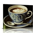 thumbnail image 1 of COMIO  Coffee Cafe Wall Art Kitchen Decor Retro Dark Cappuccino Latte Coffee with Letters in Vintage Style Canvas Pictures Artwork Modern Painting Prints for Living Dining Room, 1 of 4