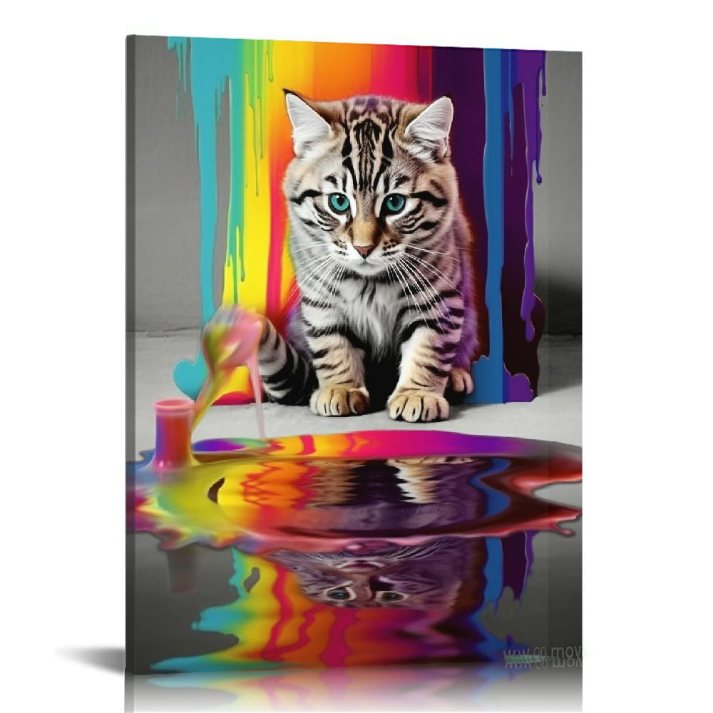 COMIO Colorful Animal Artwork Motivational Posters Canvas Wall Art