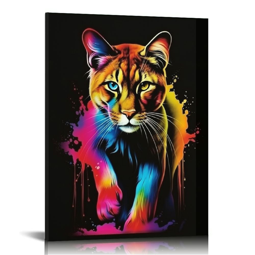 COMIO Colorful Animal Wall Art, Graffiti Prints,Brave Inspirational ...