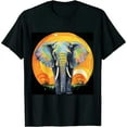 thumbnail image 1 of COMIO Colorful Elephant Art - Zookeeper Animal Lover Zoologist T-Shirt, 1 of 3