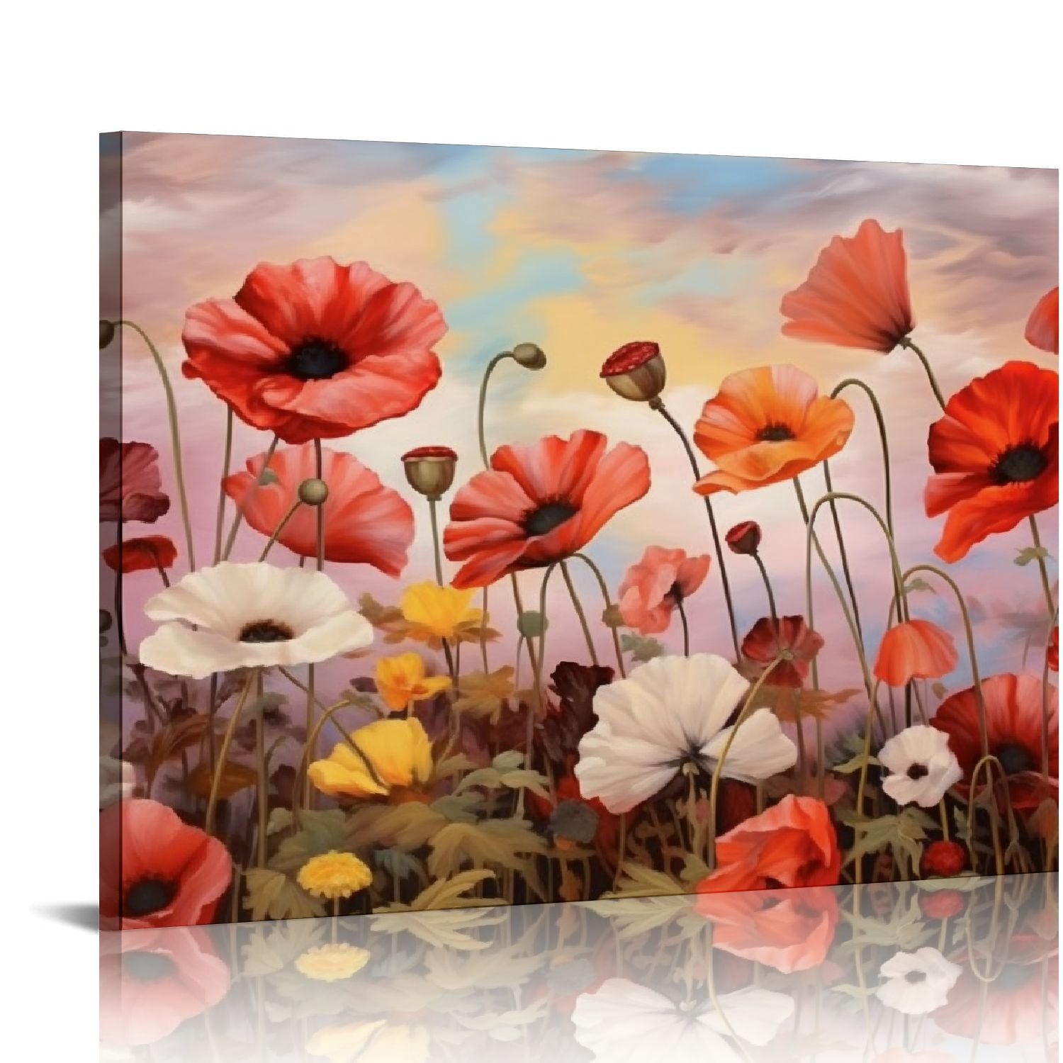 COMIO Colorful Flower Wall Art Floral Picture Canvas Posters Print ...
