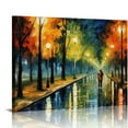 thumbnail image 1 of COMIO Colorful Landscape Painting Wall Art Canvas Paintings Abstract Texture Rainbow Trees with Walking People Prints Pictures Living Room Bedroom Artwork, 1 of 4