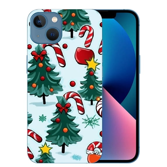 COMIO Compatible with iPhone 15 Case Cute Christmas Design Camera Protection Shockproof Soft Clear Back Bumper Cover for Apple iPhone 15 Phone Case Santa Hat