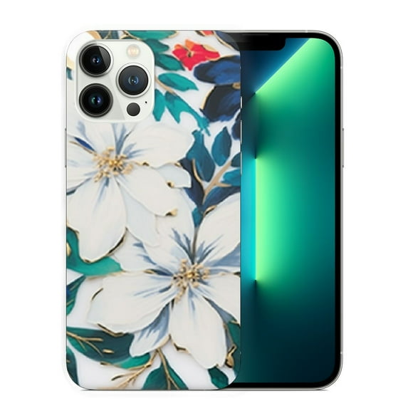 COMIO | Compatible with MagSafe iPhone 15, 14, 13 Case Floral | 10ft Drop Tested | Delilah Flower