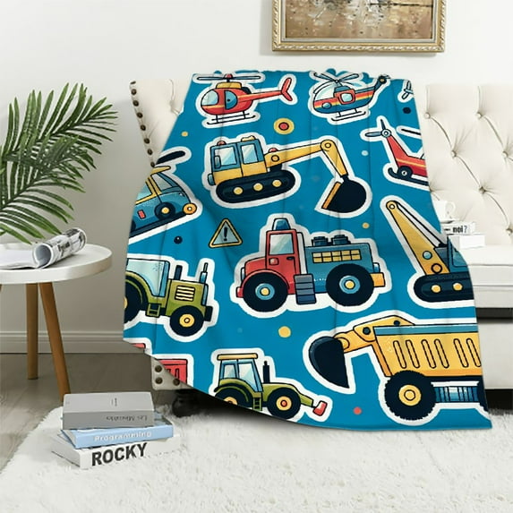 YANMS Construction for Women Men, Soft Throw t for Bed Sofa Daycare, Birthday Construction Truck Gifts t