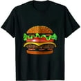 thumbnail image 1 of COMIO Cool Hamburger Art Men Women Minimalist Burger Cheeseburger T-Shirt, 1 of 3