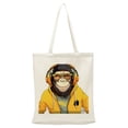 thumbnail image 1 of COMIO Cool Monkey Canvas Tote Bag Large Shoulder Bag For Women And Girl Shopping Bags Reusable Canvas Handbags, 1 of 8