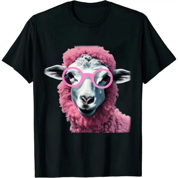 COMIO Cool Sheep Face Eating Gum And Makes A Bubble Tee Cute Sheep T-Shirt