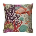 thumbnail image 1 of COMIO  Coral Pillow Covers,Decorative Throw Pillow Underwater Natural Elements Coral Reef Vivid Clam Pillow Cases Square Cushion Covers for Home Sofa Couch Colorful, 1 of 5