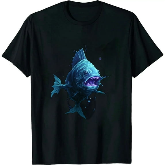 COMIO Costume Horror Scary Cartoon Movies Zombie Fish T-Shirt