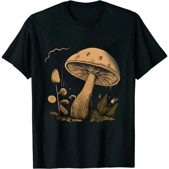 COMIO Cottagecore Aesthetic Mushroom Snail Goblincore Mycology T-Shirt