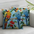 thumbnail image 1 of COMIO Couch Pillow Covers,Farmhouse Pillow Covers, 2Pcs,Birds Tropical Leaf Parrot White, 1 of 6