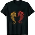 thumbnail image 1 of COMIO Couples Gift Idea Retro Seahorse T-Shirt, 1 of 3