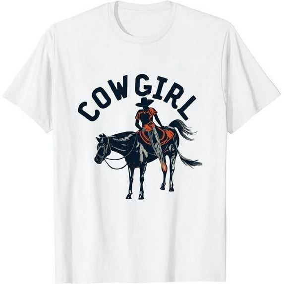 COMIO Cowgirl Barrel Racing Roping Horseback Riding Rodeo T-Shirt
