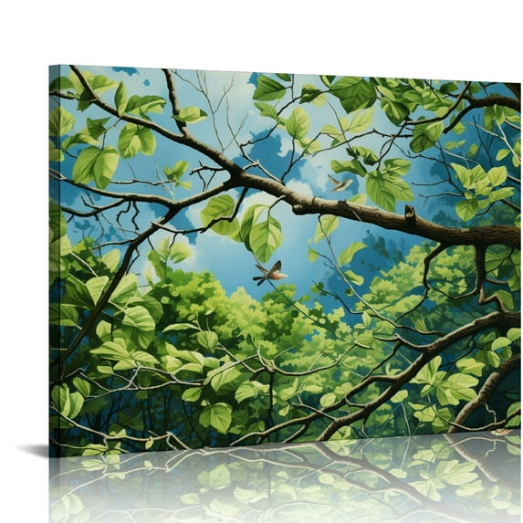 COMIO Creespi Hand-Painted Abstract Oil Paintings - Contemporary Landscape Canvas Wall Art,Textured Art Paintings for Wall Decoration