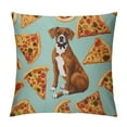 thumbnail image 1 of COMIO  Cute Boxer Dog Pizza Slices Food Throw Pillow Covers Soft Decor Plush Pillow Cases Cushion Covers for Living Room Bedroom Home Throw Pillowcases Sofa Couch Chair Car Outdoor, 1 of 5