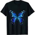 thumbnail image 1 of COMIO Cute Colorful Blue Butterfly T-Shirt, 1 of 3