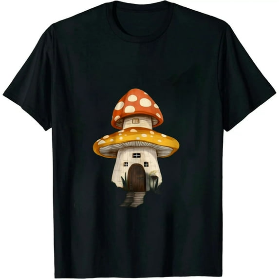 COMIO Cute Cottagecore Aesthetic Frog Mushroom Kid Teen Girl Women T-Shirt