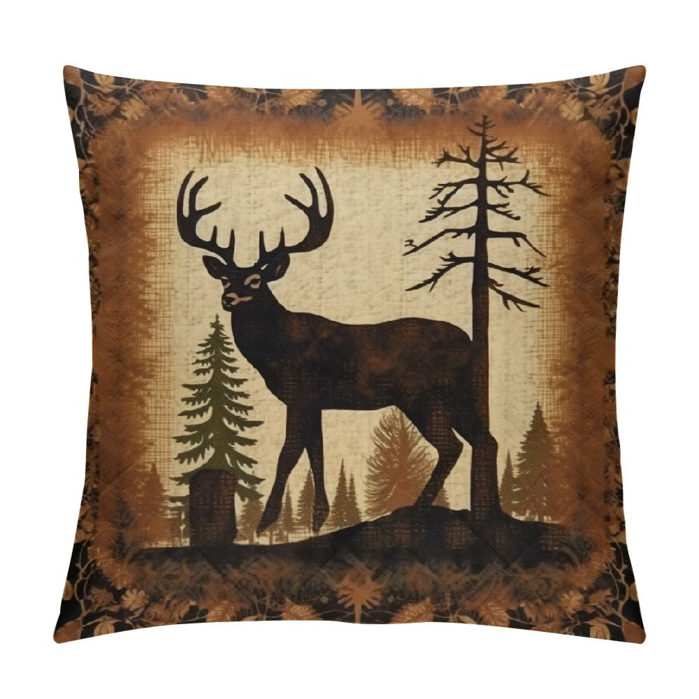 COMIO Cute Deer Throw Pillow Covers Soft for Girls Boys Kids Deer