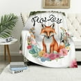 thumbnail image 1 of COMIO  Cute Fox Blanket Just A Girl Who Loves Fox Flannel Throw Blankets Bed Bedding Couch Decor Gifts for Kids Boys Girls Toddler Adults, 1 of 6