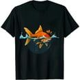 thumbnail image 1 of COMIO Cute Goldfish Shark Fin Goldfish Motivational Goldfish T-Shirt, 1 of 3