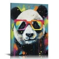 thumbnail image 1 of COMIO Cute Panda Canvas Wall Art Poster Panda Art Print with Glasses Room Bathroom Wall Decor Wall Art Paintings Canvas Wall Decor Home Decor Living Room Decor Aesthetic, 1 of 5