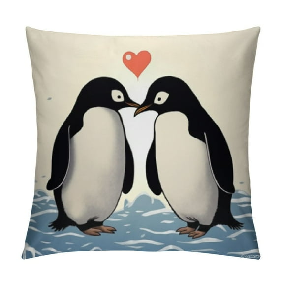 COMIO Cute Penguin Gifts,Penguin Gifts for Women,Gifts for Girlfriend,Gifts for Wife,I Love You Gifts for Her,Love Gifts for Her,Valentine's Day Gifts, for Women,Love Pillow Covers