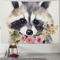 thumbnail image 1 of COMIO Cute Raccoon Tapestry and Wall Decoration, Easy Care, Lightweight, Three Sizes Painting, 1 of 6