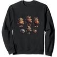 thumbnail image 1 of COMIO Cute Retro Colorful Robot Collection vintage Sweatshirt, 1 of 3