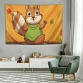 thumbnail image 1 of COMIO  Cute Squirrel Tapestry Wall Hanging Bedroom Living Room Home Party Banner Decoration Tapestries, 1 of 7