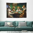 thumbnail image 1 of COMIO DOGS PLAYING POKER Flag Tapestries, Poker Wall Tapestry, Dogs Wall Hanging Flag, 1 of 7