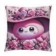 thumbnail image 1 of COMIO Dancing Little Mushroom Throw Pillow Covers Square Home Decorative Cushion Pillowcase, 1 of 5