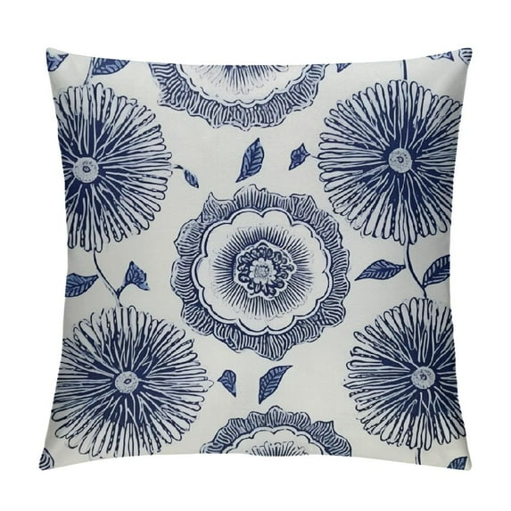 COMIO Decorative Lumbar Throw Pillow Cover Pillowcase Rectangular Pillow Cover Cushion Cover for Bed Couch Sofa Navy Blue