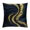 thumbnail image 1 of COMIO  Decorative Marble Throw Pillow Cover Packs Pillow Cover Cushion Cover Marble Texture Pillow Cover Sofa Cushion Cover Suitable for Living Room Car Bedroom Offic (Blue Gold), 1 of 5