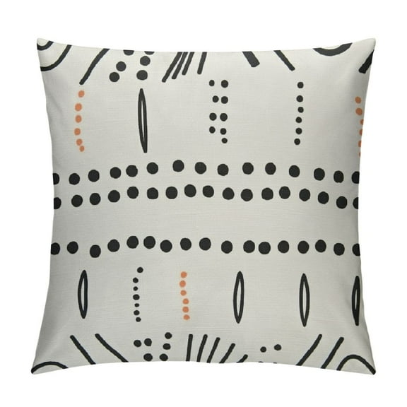 COMIO  Decorative Throw Pillow Case African Mud Cloth Print Bogolan Pattern Heavy Weight Fabric Cushion Cover