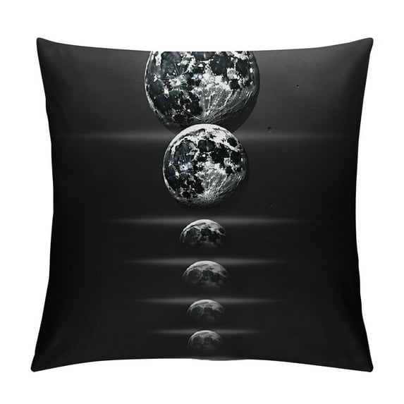 MLJA Decorative Throw Pillow Cover Moon Phase Pillow Case Square Cushion Cover Super Soft Brushed Fabric Pillowcase for Home Couch Sofa Bed