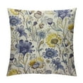 thumbnail image 1 of COMIO  Decorative Throw Pillow Cover, Watercolor Dandelion Pillow Cases Protectors Accent Square Pillowcase for Couch Sofa Bedroom Living Room Abstract Printed Brown Yellow Blue, 1 of 5