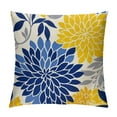 thumbnail image 1 of COMIO  Decorative Throw Pillow Covers Blue Yellow Pillow Covers Couch Pillow Covers for Sofa Living Room Outdoor Throw Pillow Cover Floral Flower Farmhouse Pillowcase, 1 of 5