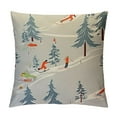 thumbnail image 1 of MLJA Decorative Throw Pillow Covers for Couch Pattern Winter Skiing Skier Leisure Textures Branding Holidays Mountain Travel Backdrop Bed Car Pillows Case, 1 of 5