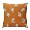 thumbnail image 1 of QZHH  Decorative Throw Pillow Covers Rhombic Jacquard Pillowcase Soft Fall Square Cushion Case for Couch Sofa Bed Bedroom Living Room, Orange, 1 of 5