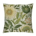 thumbnail image 1 of MLJA  Decorative Throw Pillows Cases Cushion Cover for Sofa Couch Bed,Sunflower Pattern,,Green Cream, 1 of 5