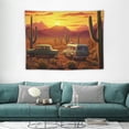 thumbnail image 1 of COMIO  Desert Saguaro Tapestry Sun Cactus Wall Tapestry Sunrise Mountains Wall Hanging Tapestry Tropical Saguaro with Abandoned Vehicle Tapestry for Bedroom Living Room Dorm, 1 of 7