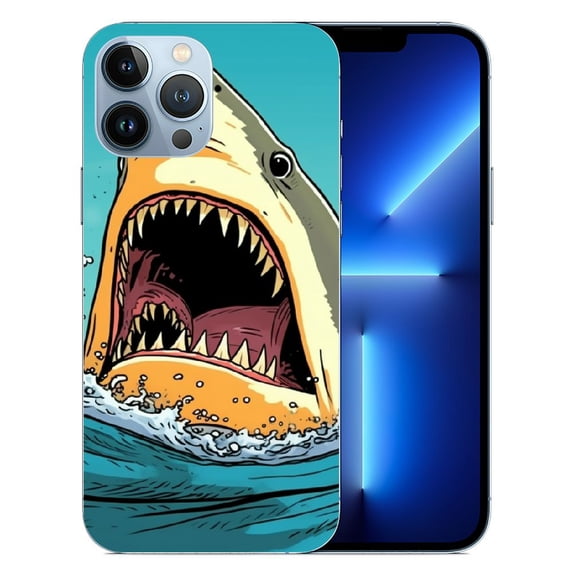 COMIO Designed for iPhone 15 Case,Shark in The Ocean Phone Case for iPhone 15 Women Girls,Soft Slim Shockproof Protective Phone Cover Case for iPhone 15 6.1 inch