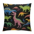 thumbnail image 1 of COMIO  Dinosaur Throw Pillow Cover Seamless Colorful Cute Cartoon Animal Dinosaur Dragon Pattern Decorative Rectangular Pillowcase for Sofa and Bed Couch, 1 of 5