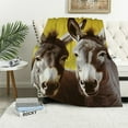 thumbnail image 1 of COMIO  Donkeys Blanket Cute Animals Blanket Soft Fuzzy Plush Throw Blankets for Couch Bed, 1 of 6