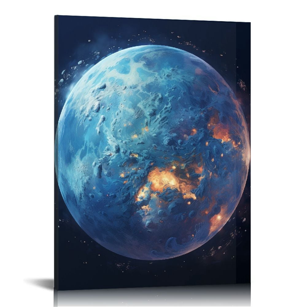 COMIO Earth Poster Canvas Wall Art - Earthrise from the Moon Outer ...
