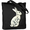 thumbnail image 1 of COMIO Easter Bunny Cute Rabbit Print Canvas Tote Bag - Large Capacity Shoulder Bag 14.1x15.7in, 1 of 6