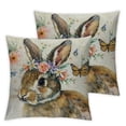 thumbnail image 1 of COMIO  Easter Pillow Cover Easter Decorations Holiday Farmhouse Spring Bunny Pillow Case Decor for Home Sofa Couch&nbsp;2pc, 1 of 6