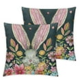 thumbnail image 1 of COMIO Easter Pillow Covers Bunny Easter Pillow Cases for Home Bed Holiday Farmhouse Outdoor Decoration Pink Easter Throw Pillow Covers for Sofa Couch Cushion&nbsp;2pc, 1 of 6